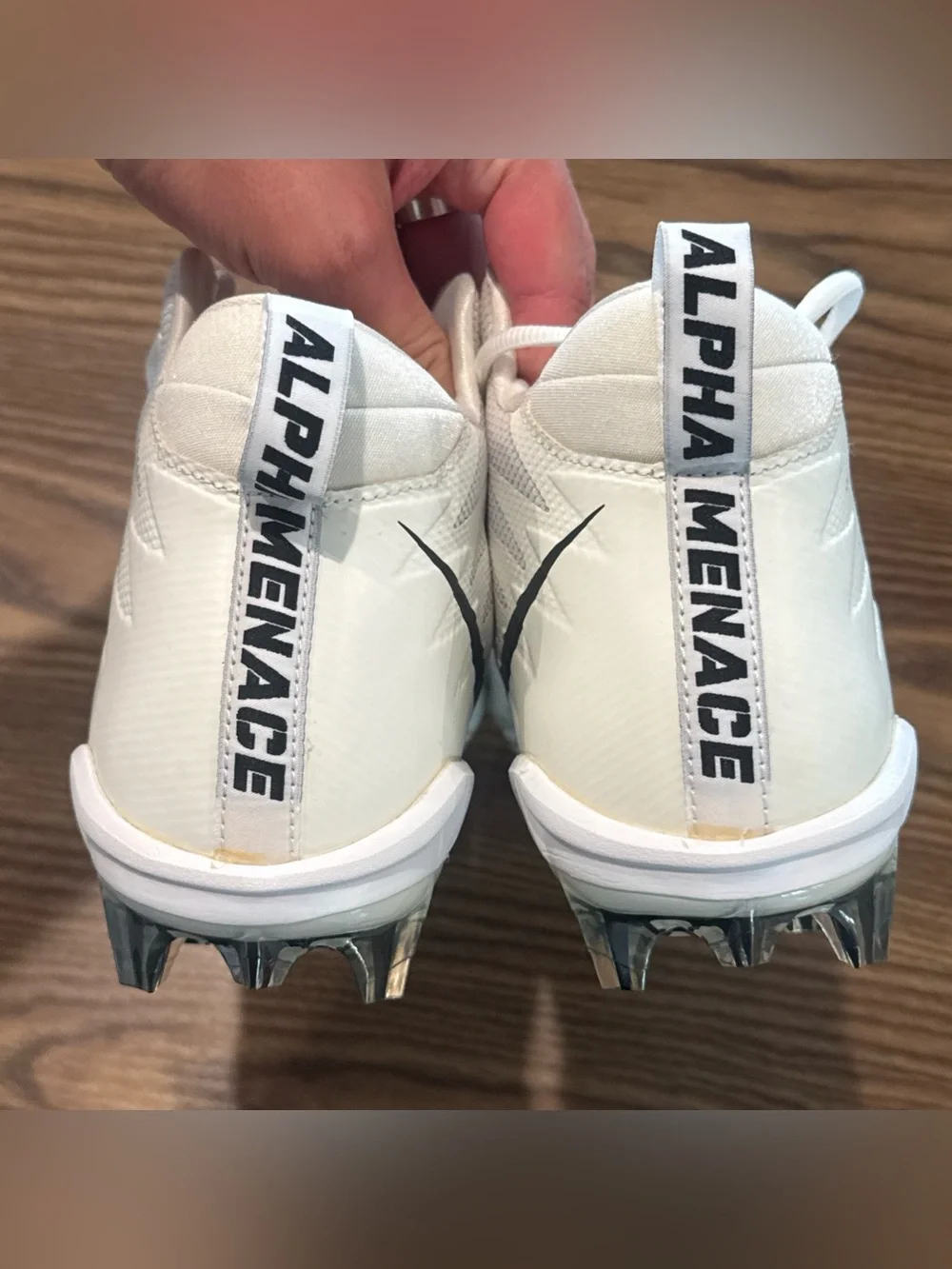 Size 12 Nike Alpha Menace Pro Mid TD Football Cleats White AJ6604-102